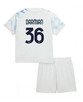 Günstige Inter Milan Matteo Darmian #36 Auswärts Trikotsatzt Kinder 2025-26 Kurzarm (+ Kurze Hosen)